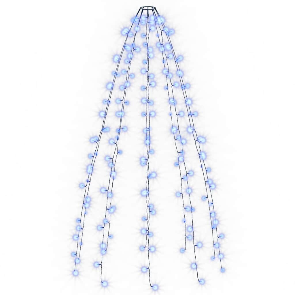vidaXL Světelná síť na vánoční stromek 180 modrých LED diod 180 cm