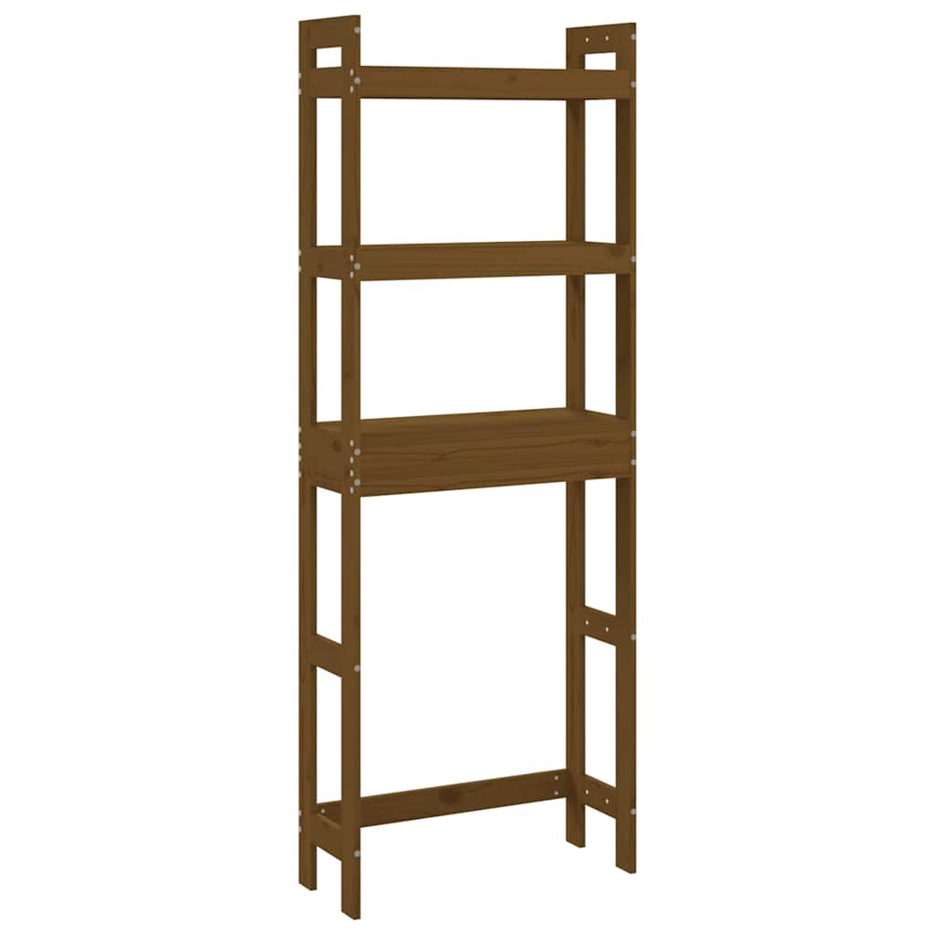 vidaXL Toaletní regál medově hnědý 63x26x171 cm masivní borové dřevo
