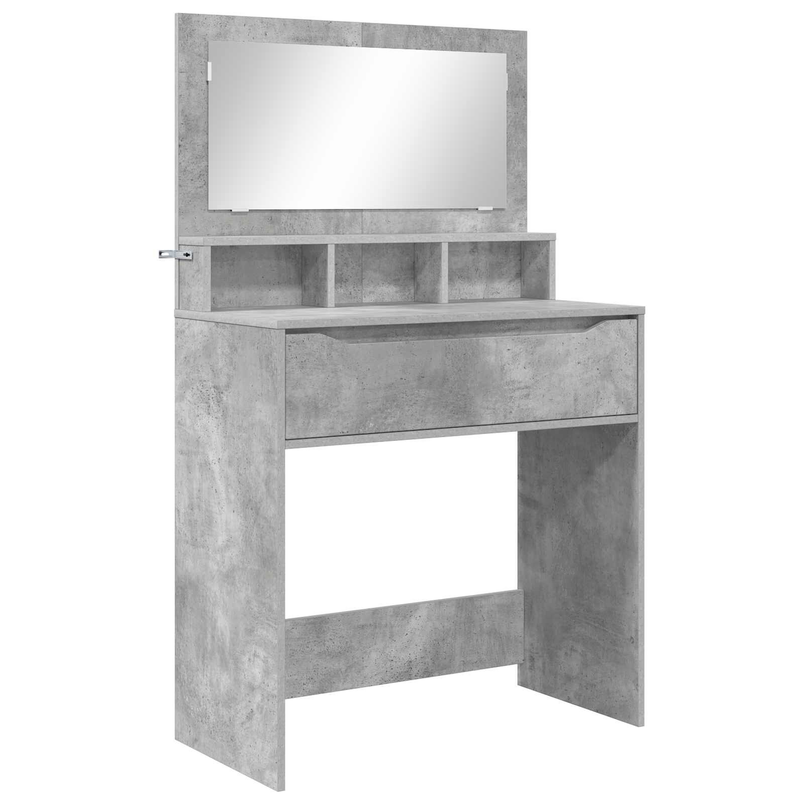 vidaXL Toaletní stolky do ložnice Betonově šedá 80 x 396 x 135 cm