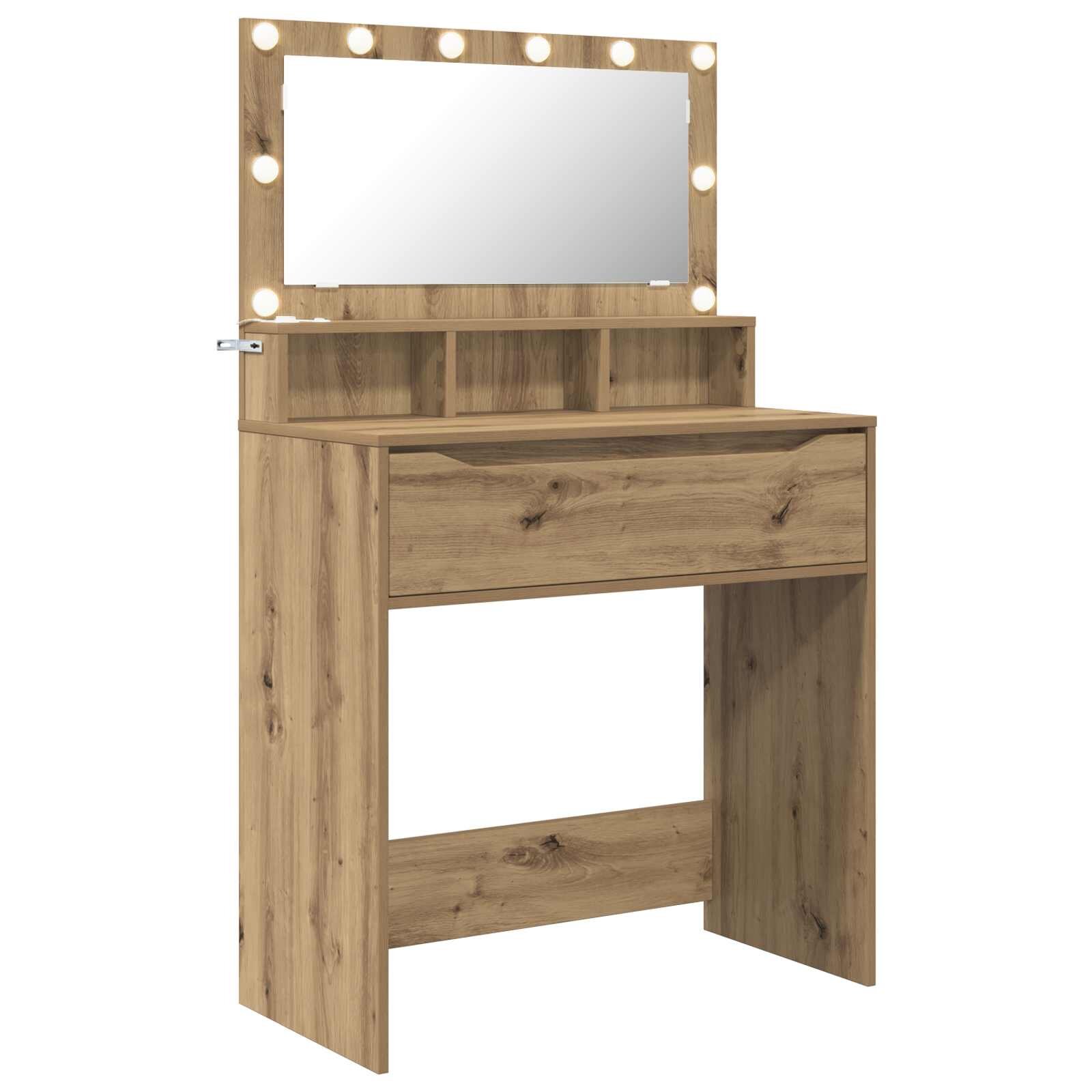 vidaXL Toaletní stolky do ložnice Dub artisan 80 x 395 x 135 cm