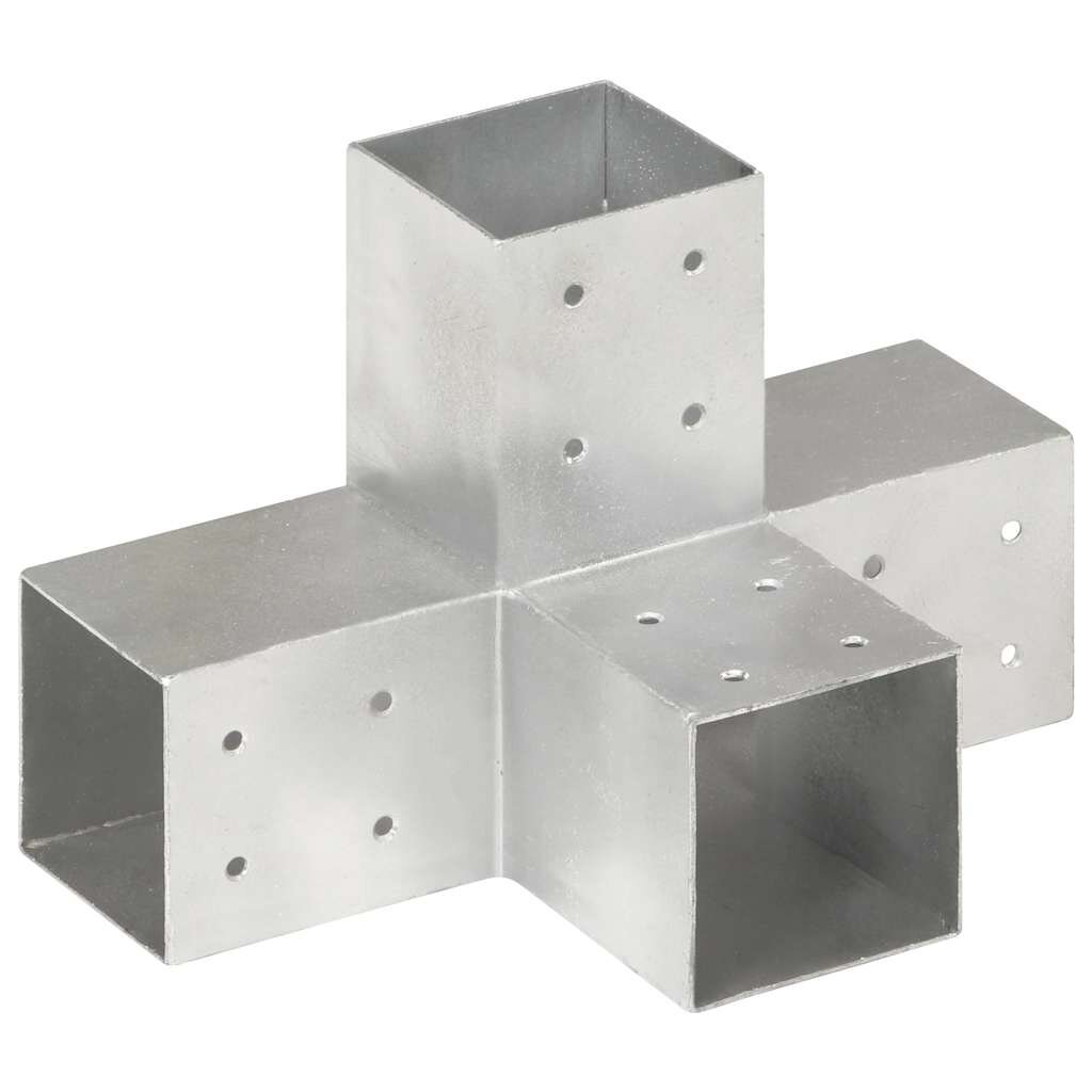 vidaXL Trámová spojka tvaru X pozinkovaný kov 81 x 81 mm