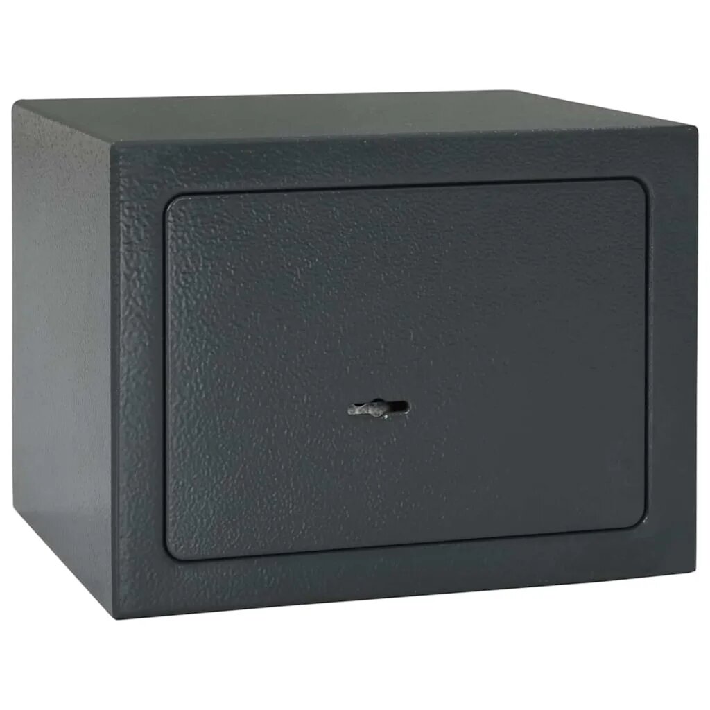 vidaXL Trezor se zámkem Tmavě šedá 23 x 17 x 17 cm Ocel