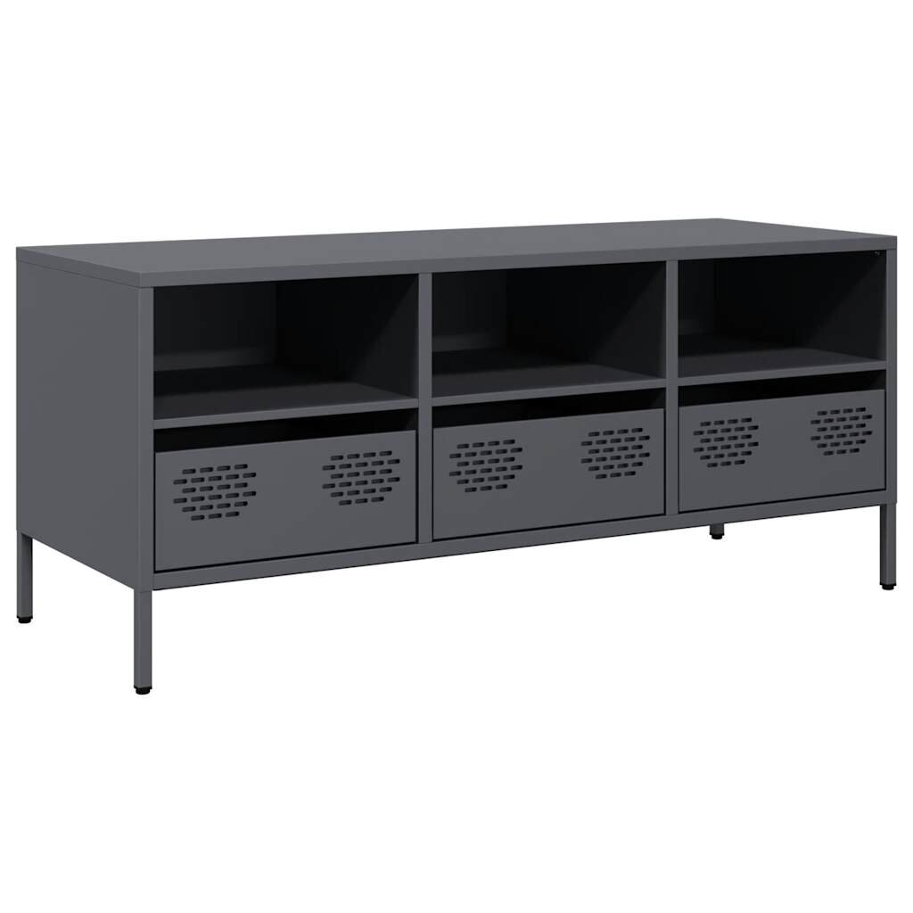 vidaXL TV skříňka antracit 1015x39x435 cm ocel válcovaná za studena