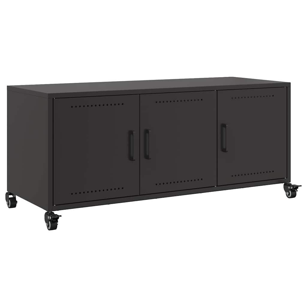 vidaXL TV skříňka černá 1005 x 39 x 435 cm ocel