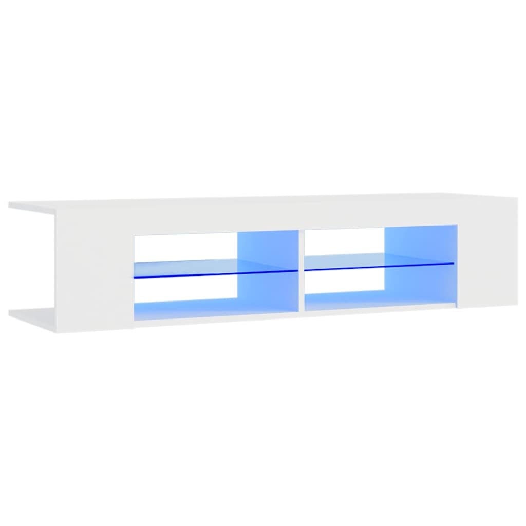 vidaXL TV skříňka s LED osvětlením bílá 135 x 39 x 30 cm