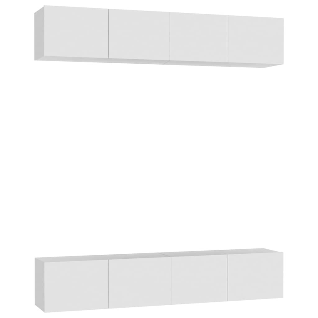 vidaXL TV skříňky 4 ks bílé 80 x 30 x 30 cm kompozitní dřevo
