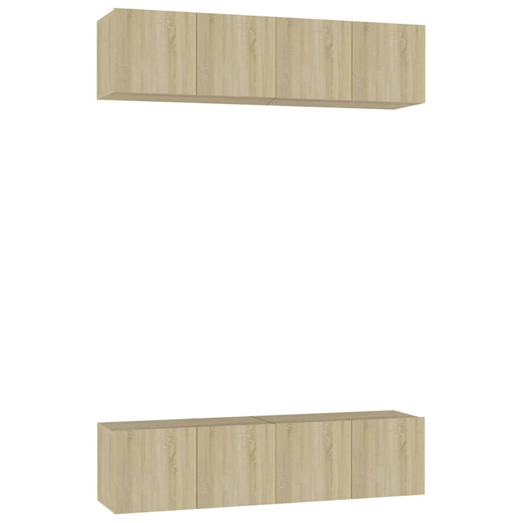 vidaXL TV skříňky 4 ks dub sonoma 60 x 30 x 30 cm kompozitní dřevo