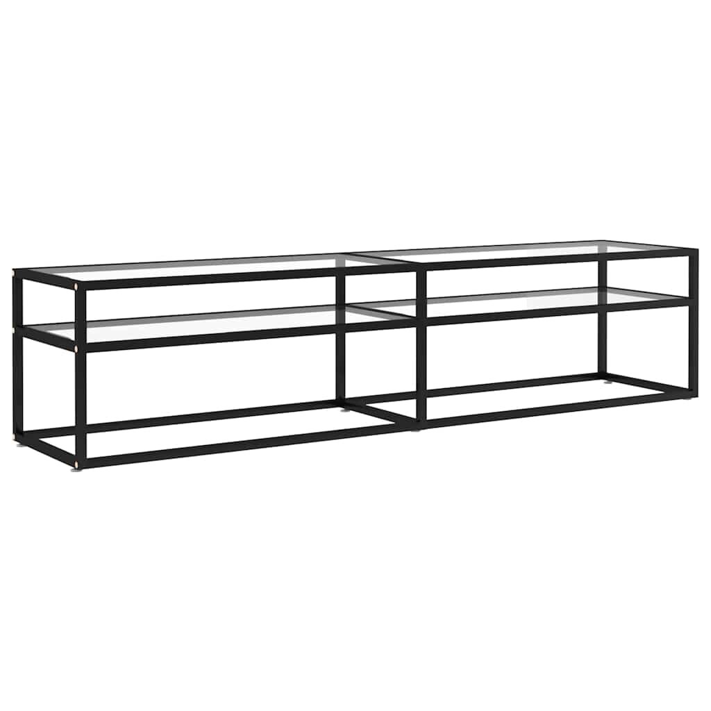 vidaXL TV stolek průhledný 180 x 40 x 405 cm tvrzené sklo