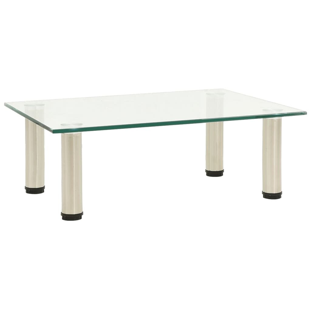 vidaXL TV stolek průhledný 40 x 35 x 17 cm tvrzené sklo