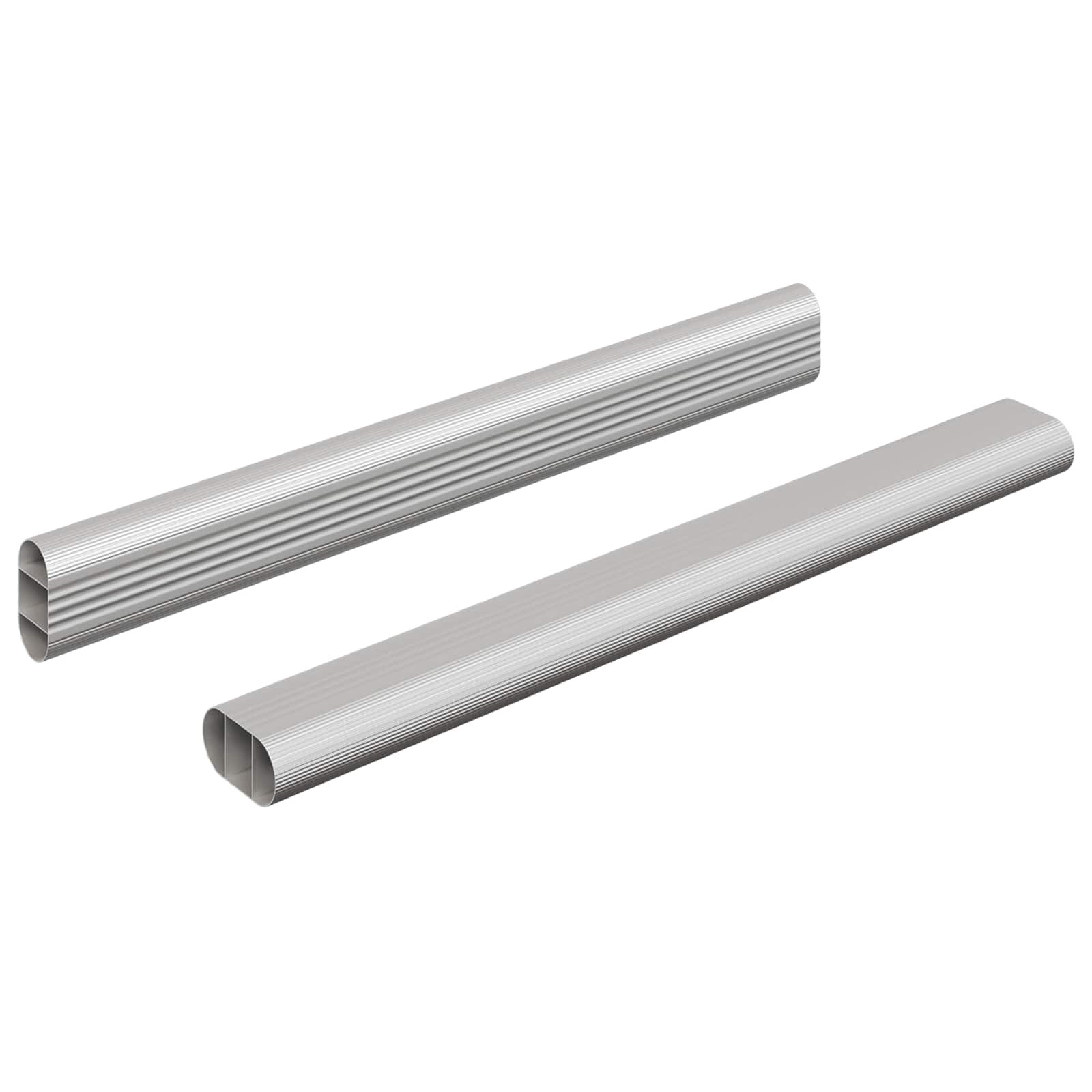 vidaXL Tyč Skříně 2 ks Stříbrná 264 x 15 x 29 mm Hliníková slitina