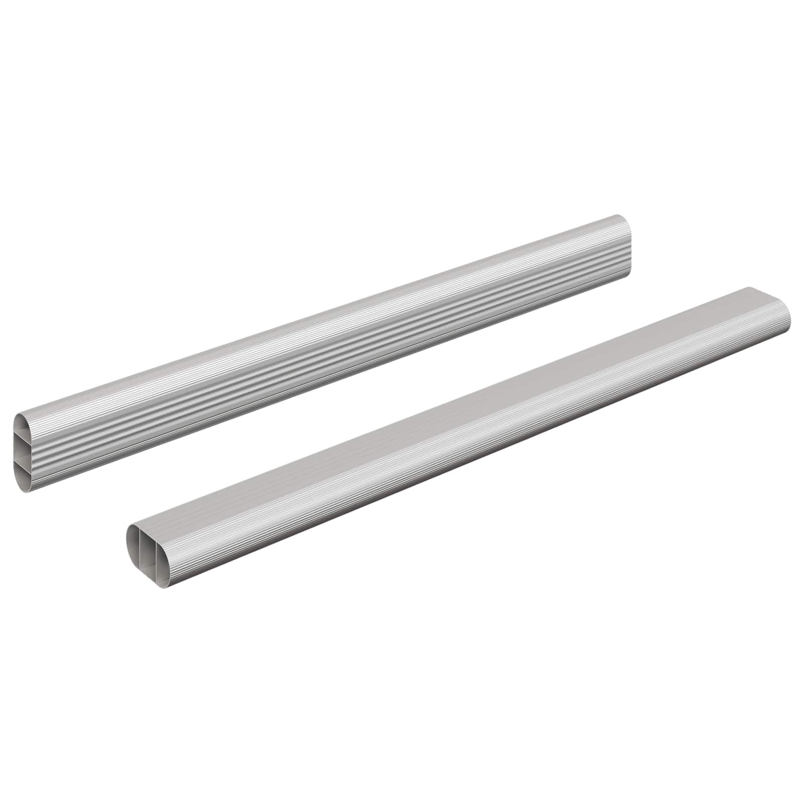 vidaXL Tyč Skříně 2 ks Stříbrná 316 x 15 x 29 mm Hliníková slitina