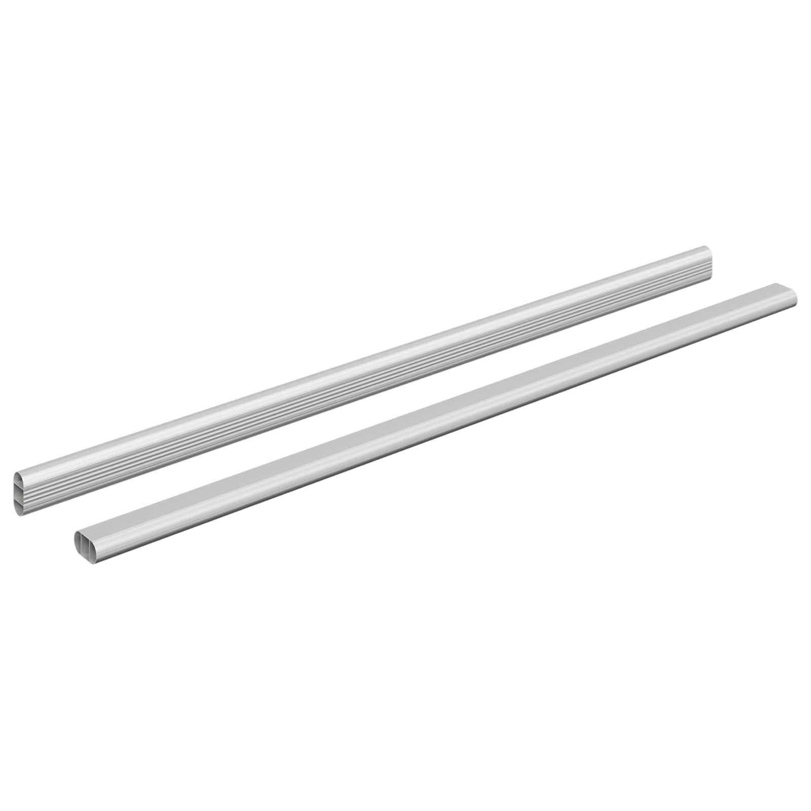 vidaXL Tyč Skříně 2 ks Stříbrná 664 x 15 x 29 mm Hliníková slitina