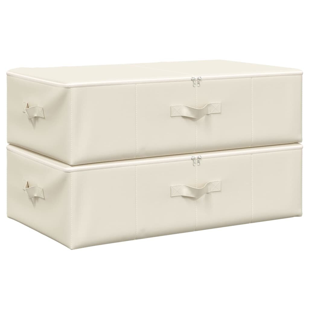 vidaXL Úložné boxy 2 ks textil 70 x 40 x 18 cm krémové