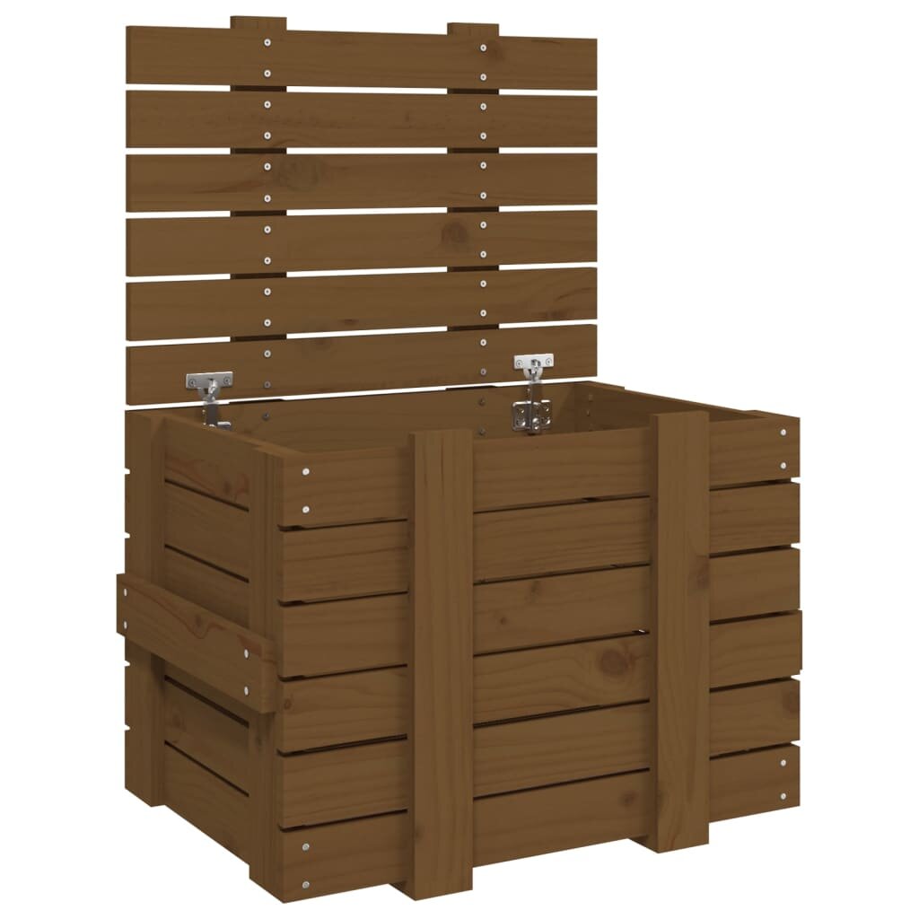 vidaXL Úložný box medově hnědý 58 x 405 x 42 cm masivní borové dřevo
