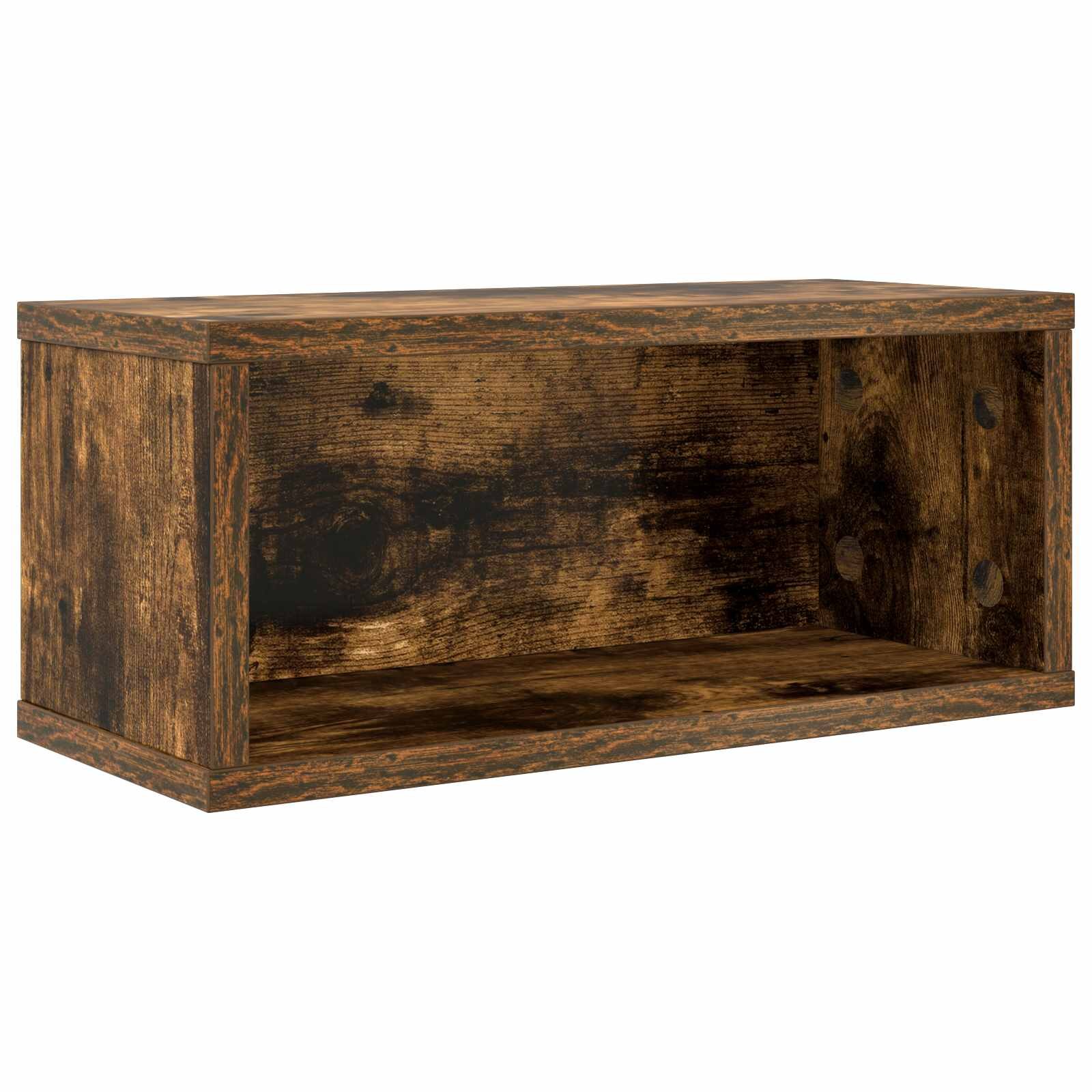 vidaXL Úložný stojan na CD Kouřový dub 40 x 17 x 17 cm