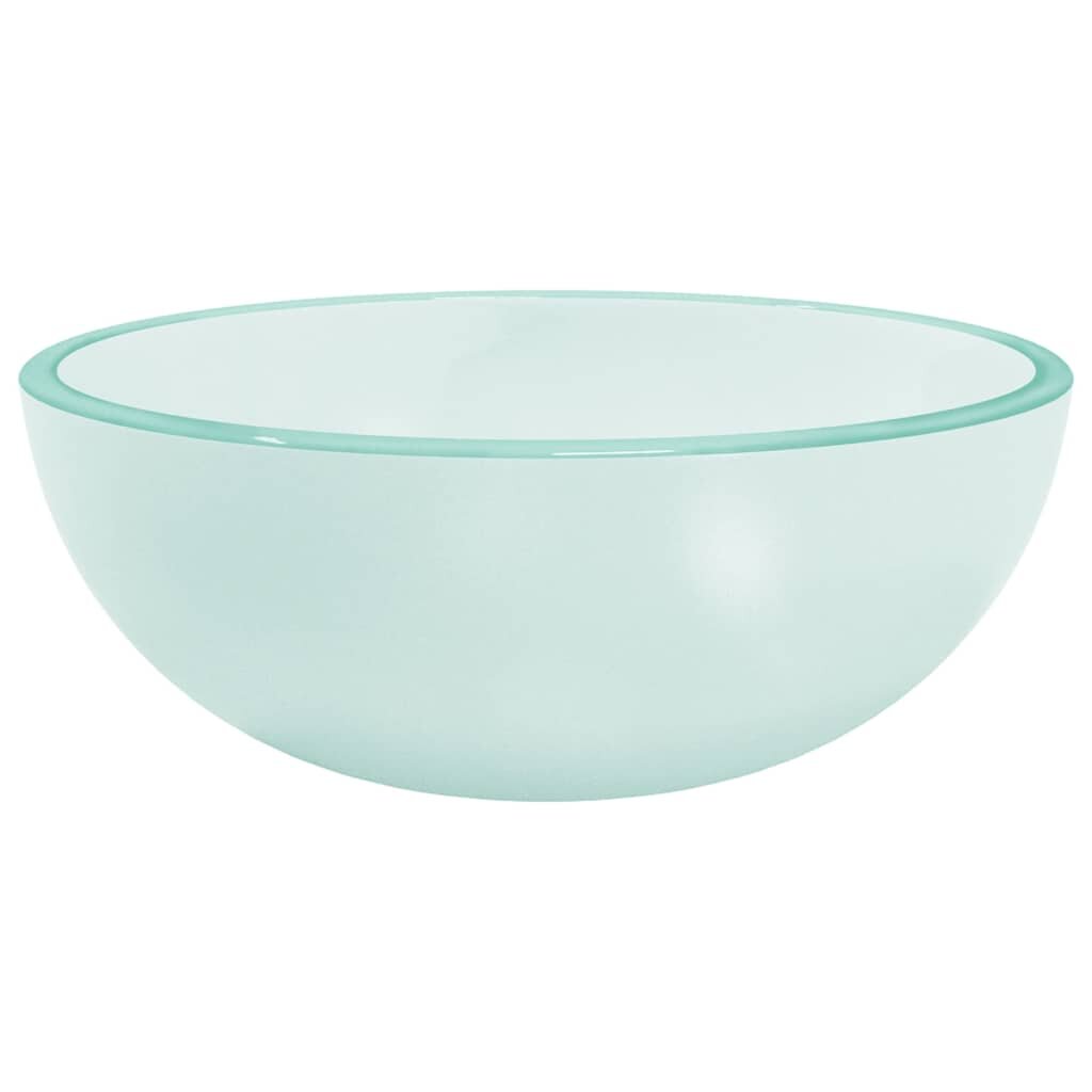 vidaXL Umyvadlo tvrzené sklo 30 x 12 cm mléčné