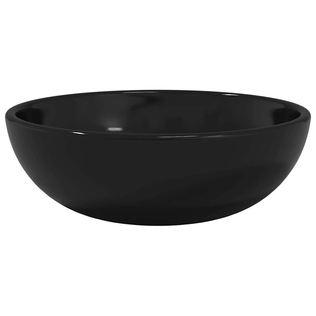 vidaXL Umyvadlo tvrzené sklo 35 x 12 cm černé
