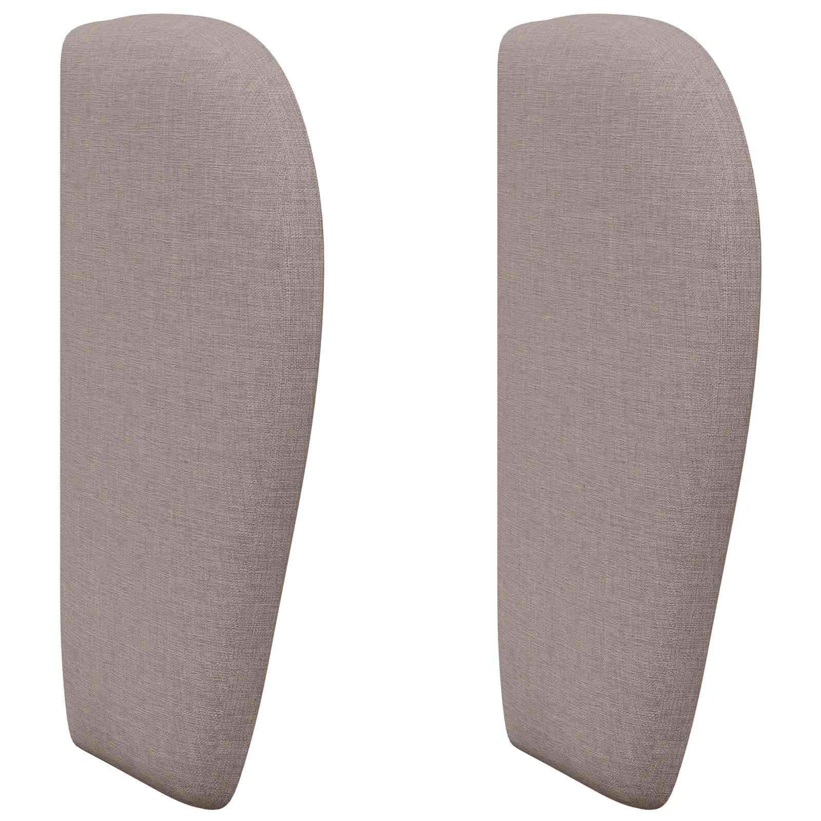 vidaXL Uši čela postele Taupe textil