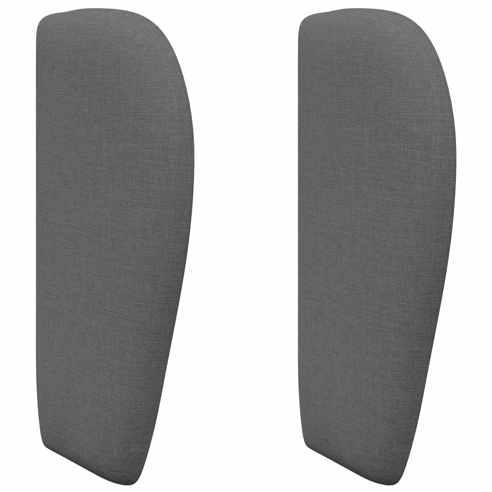 vidaXL Uši čela postele Tmavě Šedá 40 x 23 x 6 cm textil