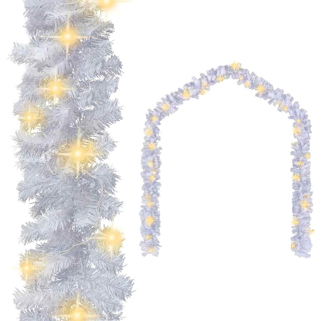 vidaXL Vánoční girlanda s LED světýlky 10 m bílá