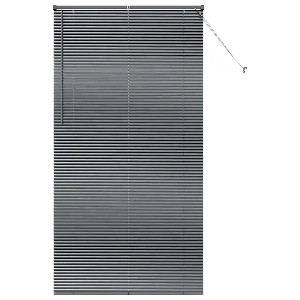 vidaXL Venet školní žaluzie Tmavě šedá 220 x 120 cm 25 mm Hliník
