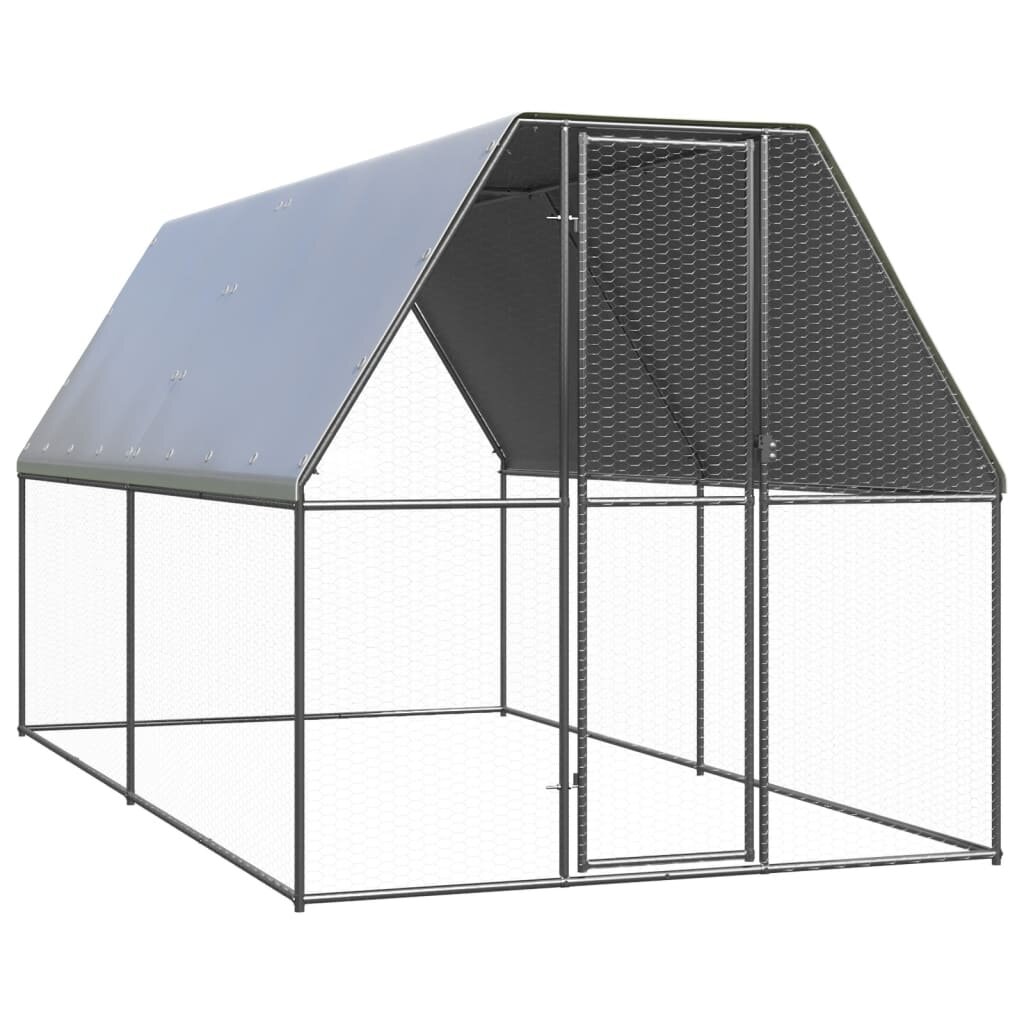 vidaXL Venkovní klec pro kuřata 2x4x2 m pozinkovaná ocel