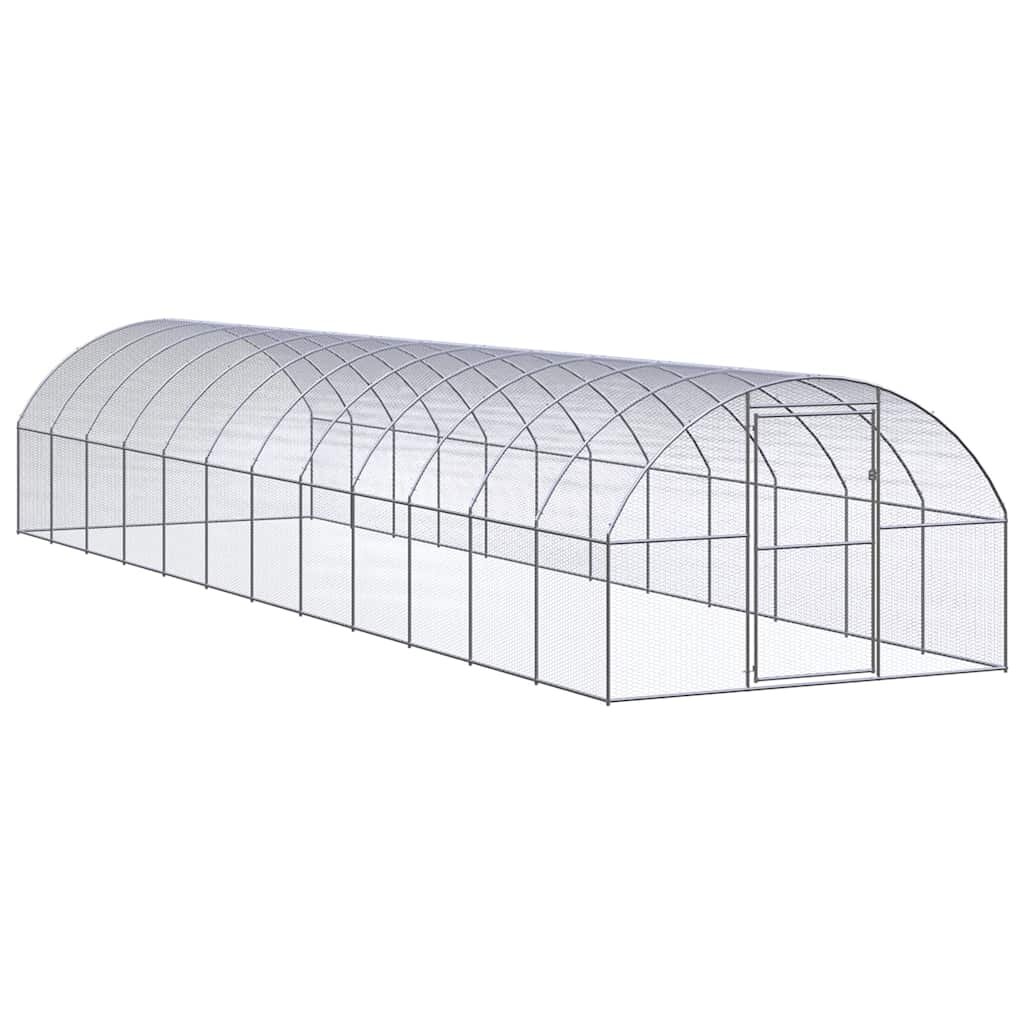 vidaXL Venkovní klec pro kuřata 3 x 12 x 2 m pozinkovaná ocel