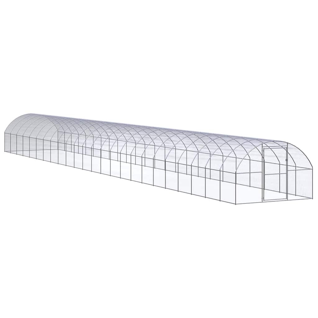 vidaXL Venkovní klec pro kuřata 3 x 24 x 2 m pozinkovaná ocel