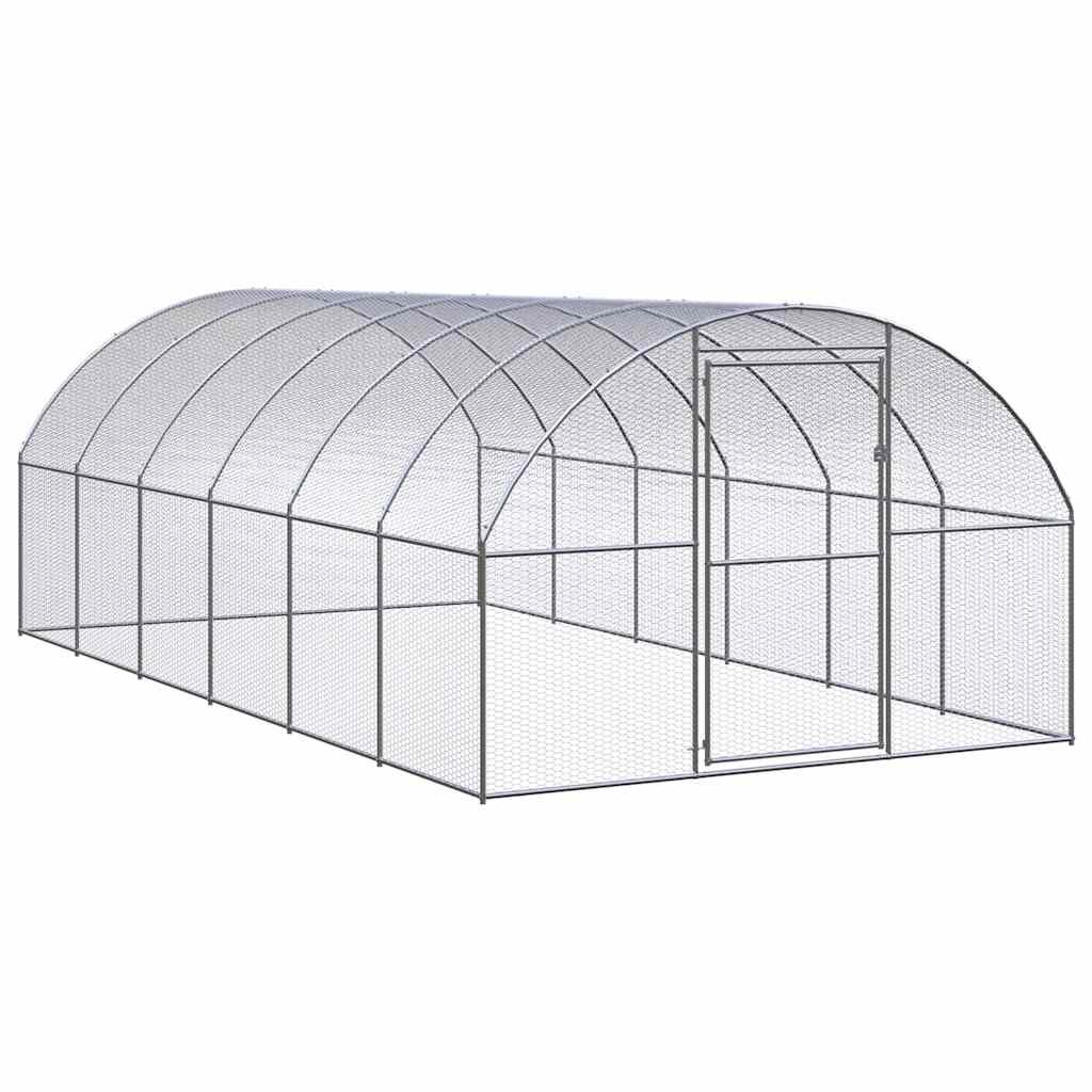 vidaXL Venkovní klec pro kuřata 3 x 6 x 2 m pozinkovaná ocel