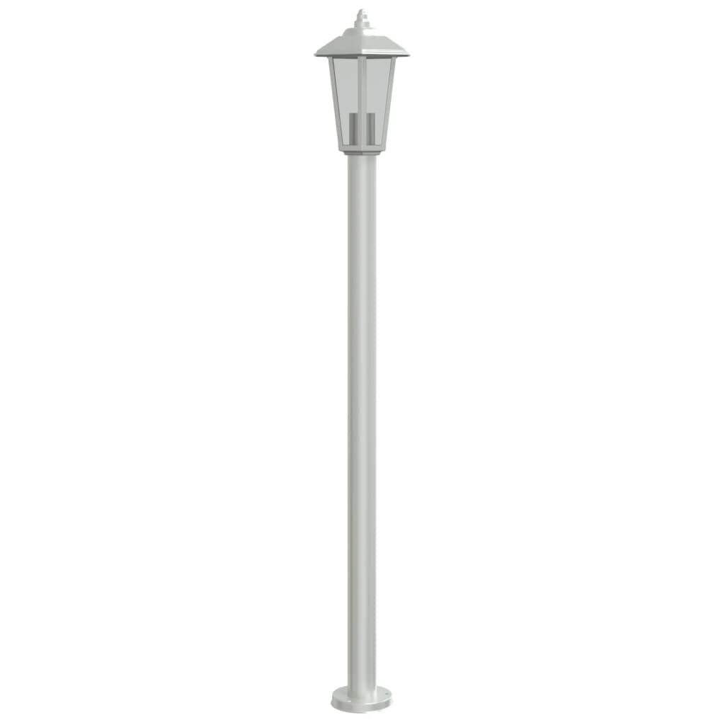 vidaXL Venkovní stojací lampa stříbrná 120 cm nerezová ocel