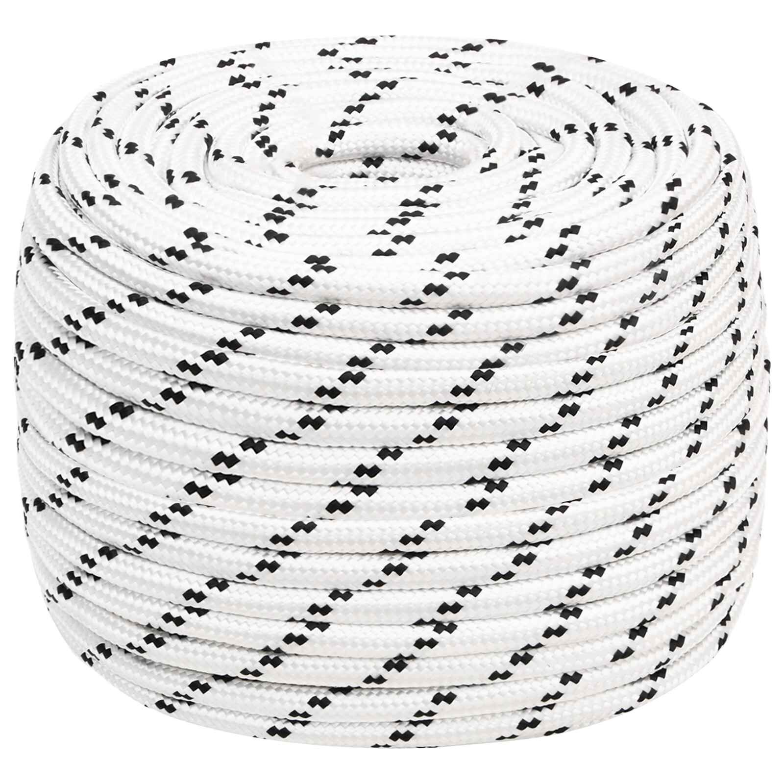 vidaXL Víceúčelové užitkové lano 14 mm 25 m Bílá Polyester