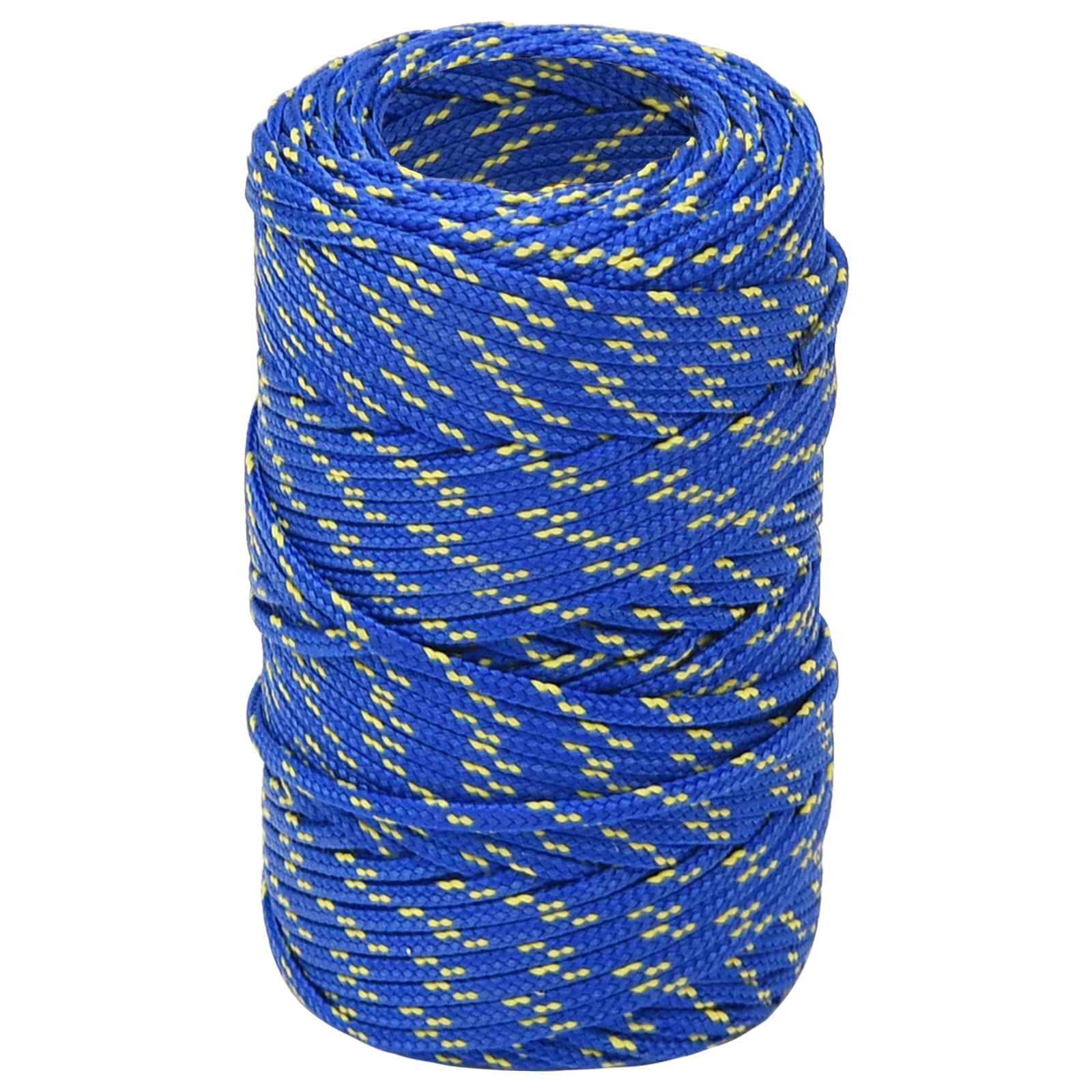 vidaXL Víceúčelové užitkové lano 2 mm 25 m Modrá PP 27 kg Max. nosnost