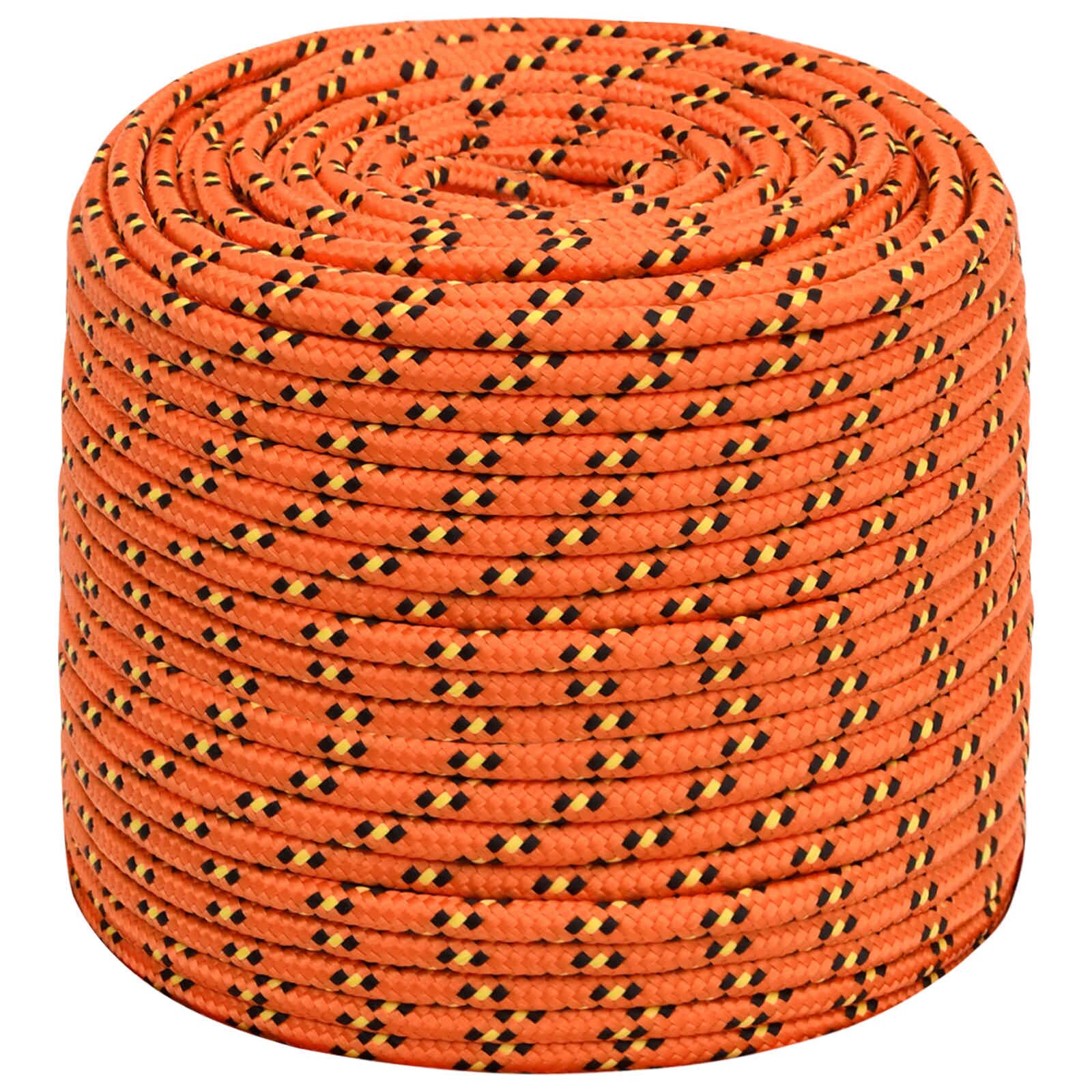 vidaXL Víceúčelové užitkové lano 6 mm 100 m Oranžová PP