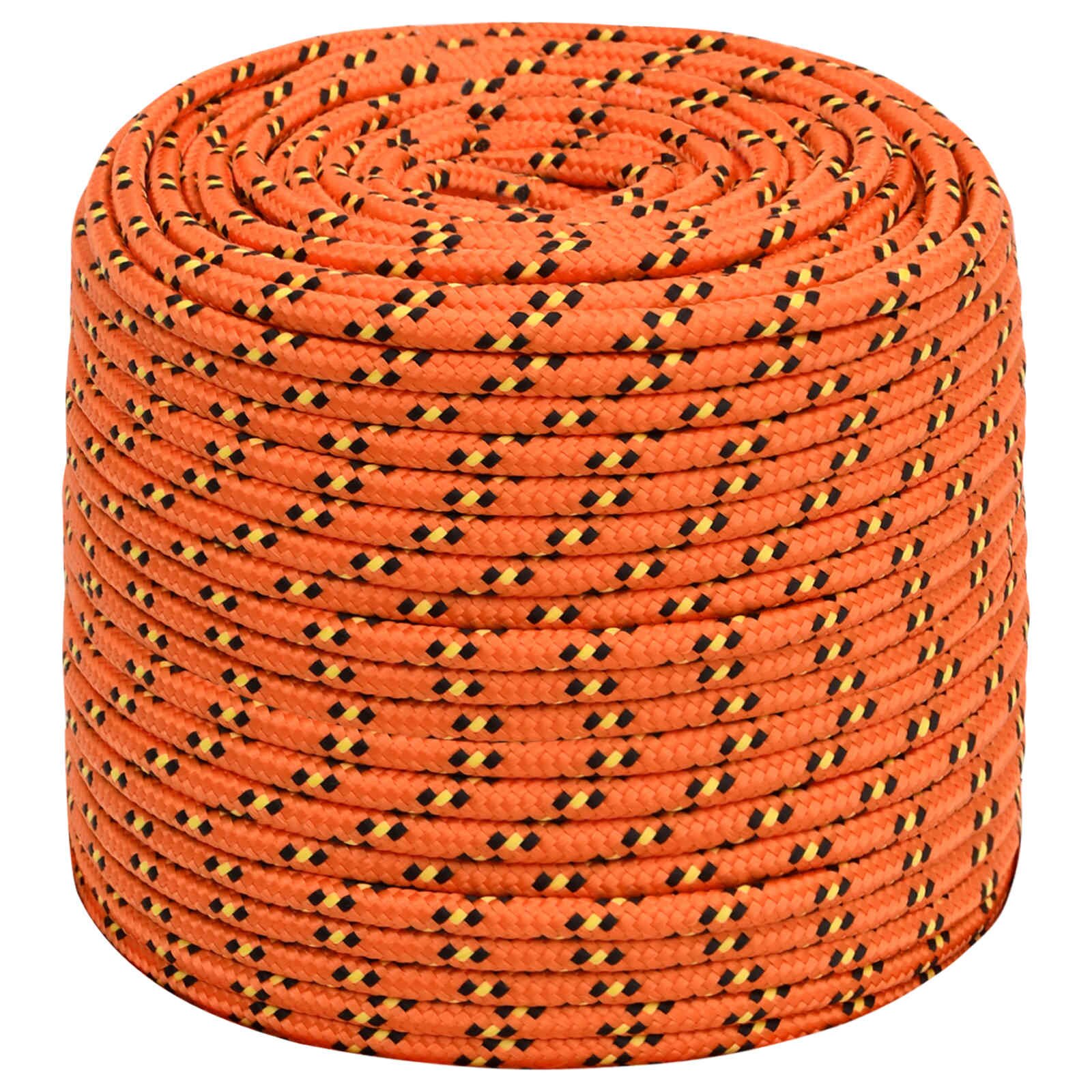 vidaXL Víceúčelové užitkové lano 6 mm 50 m Oranžová PP