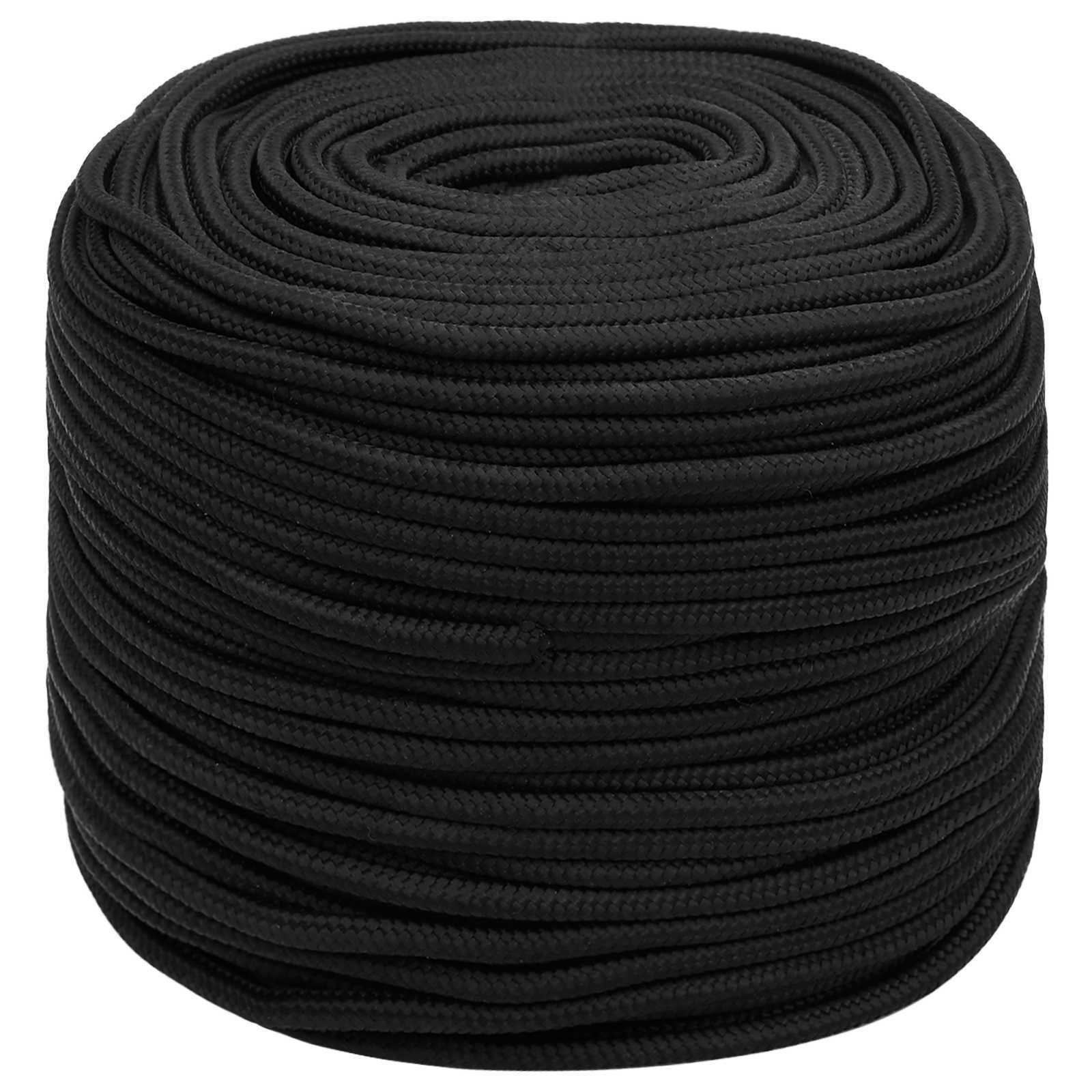 vidaXL Víceúčelové užitkové lano 8 mm 25 m Černá PP