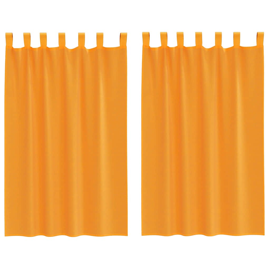 vidaXL Voálové záclony s poutky 2 ks oranžové 140x175 cm