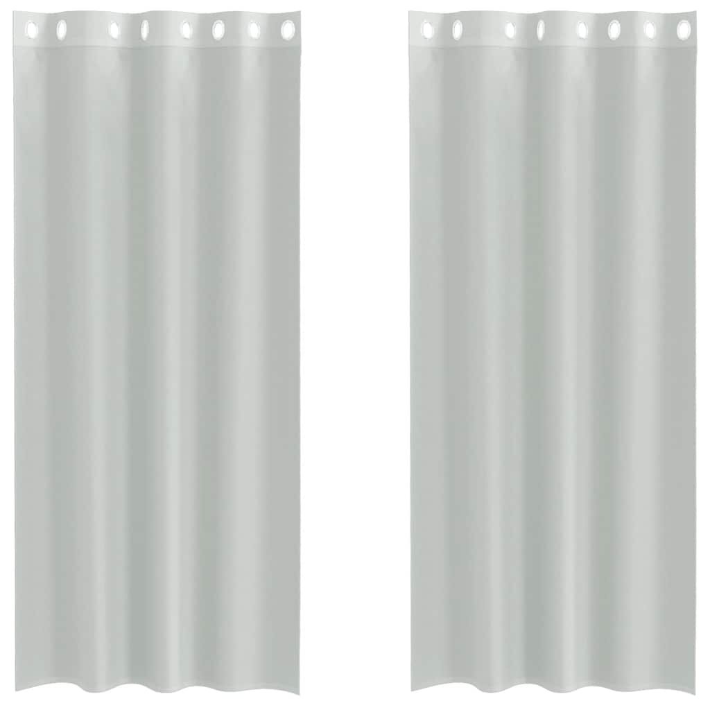 vidaXL Voálové záclony s průchodkami 2 ks Světle šedá 140x245 cm