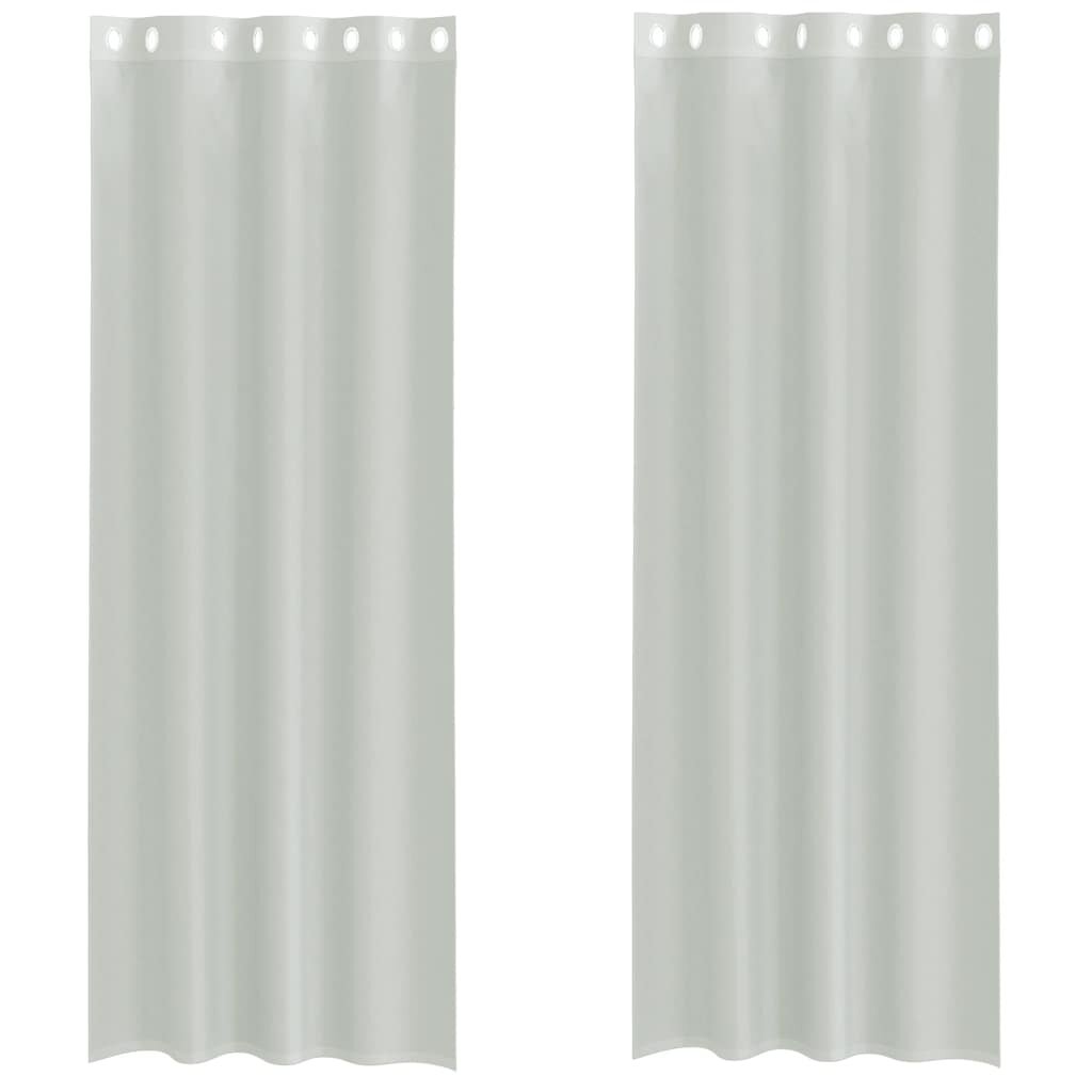 vidaXL Voálové záclony s průchodkami 2 ks Světle šedá 140x260 cm