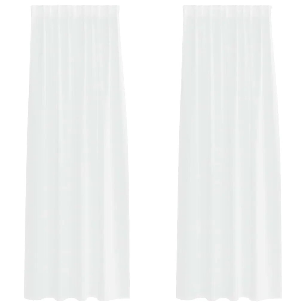 vidaXL Voile Záclona 2 ks Bílá 260 x 140 cm Polyester