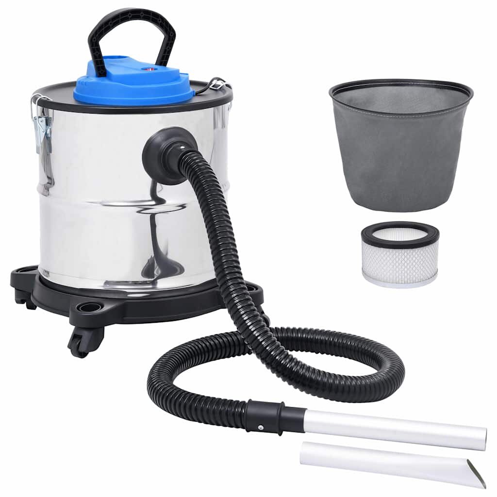 vidaXL Vysavač na popel s HEPA filtrem 1200 W 20 l nerezová ocel