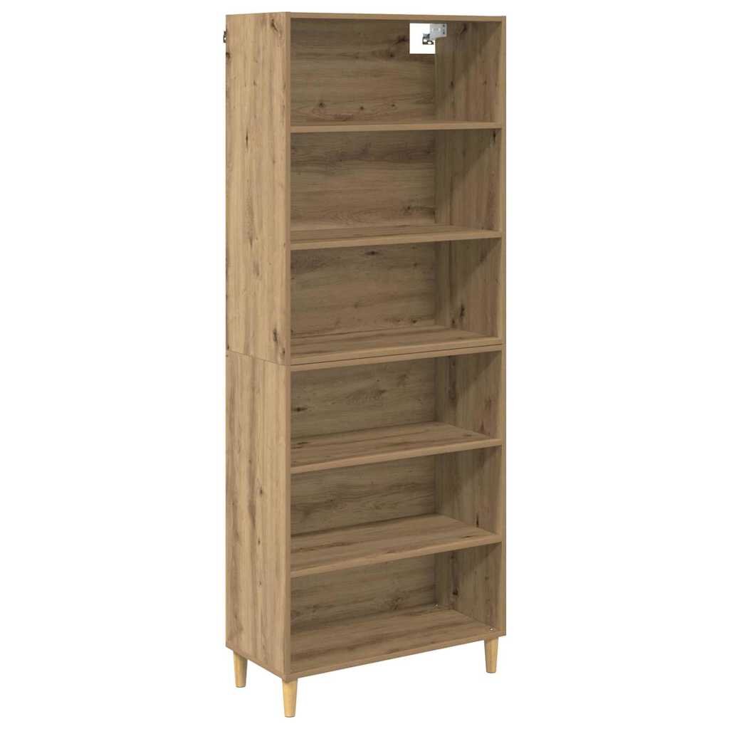 vidaXL Vysoký bufet Artisanový dub 695 x 325 x 180 cm