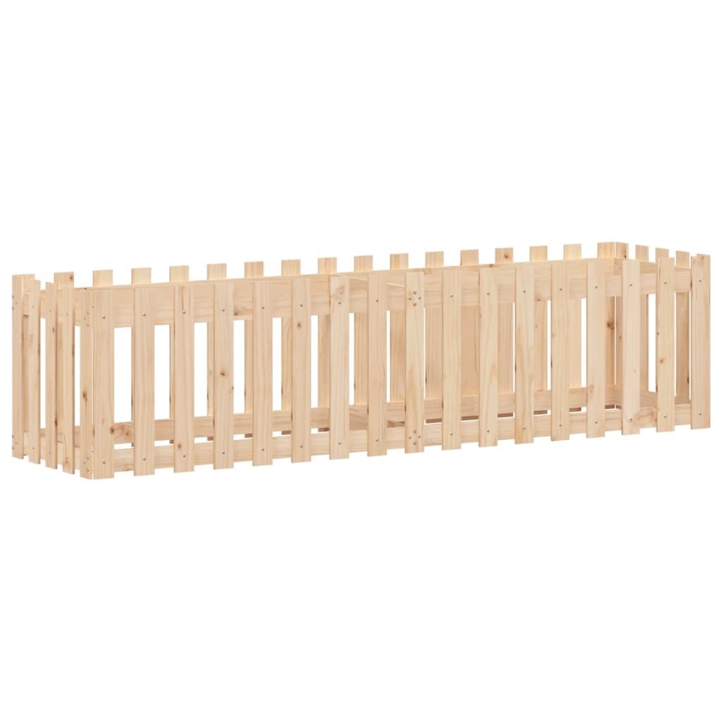 vidaXL Vyvýšený záhon plotový design 200x50x50 cm masivní borovice