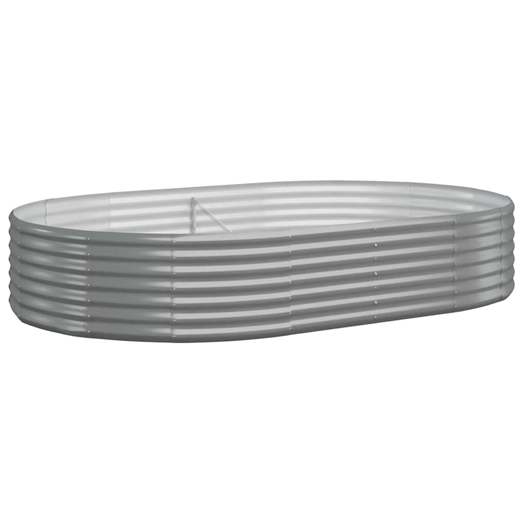 vidaXL Vyvýšený záhon pozinkovaná ocel 214x140x36 cm šedý