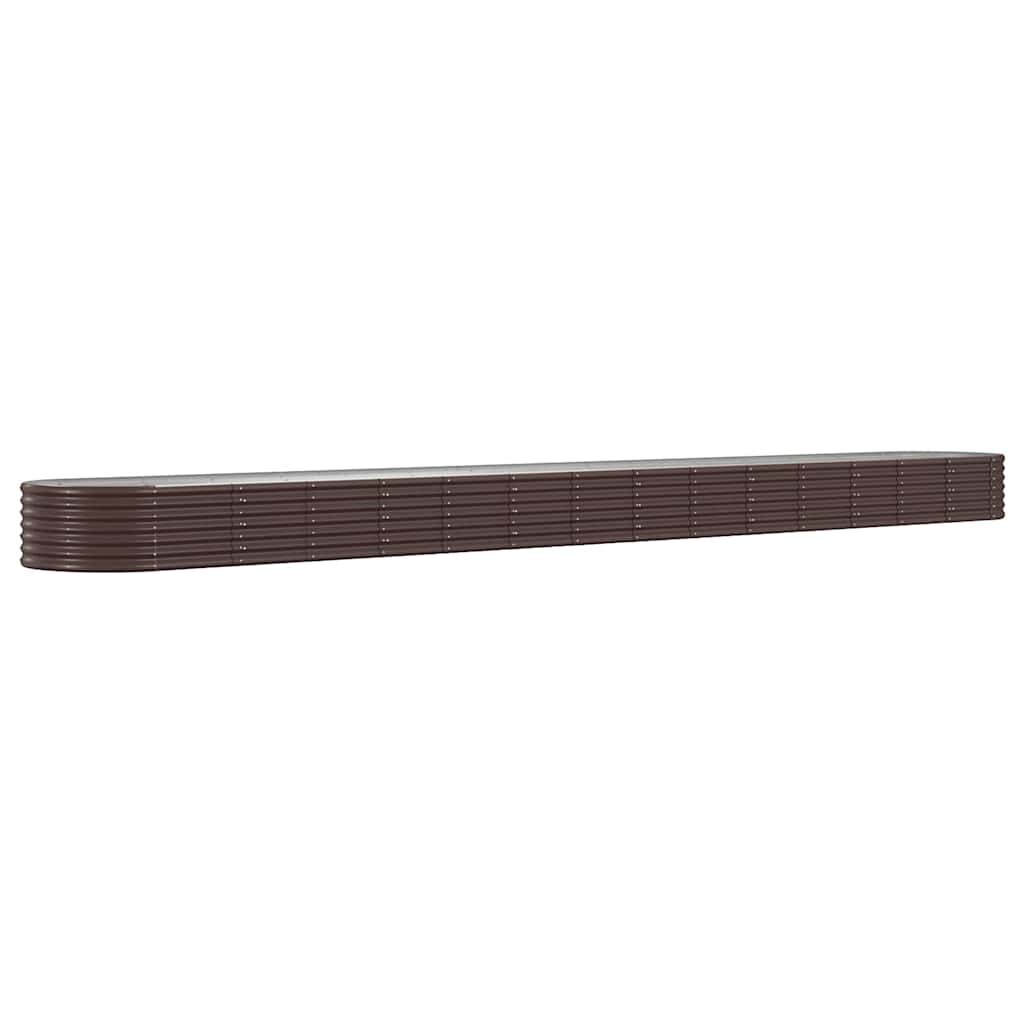 vidaXL Vyvýšený záhon pozinkovaná ocel 620x80x36 cm hnědý