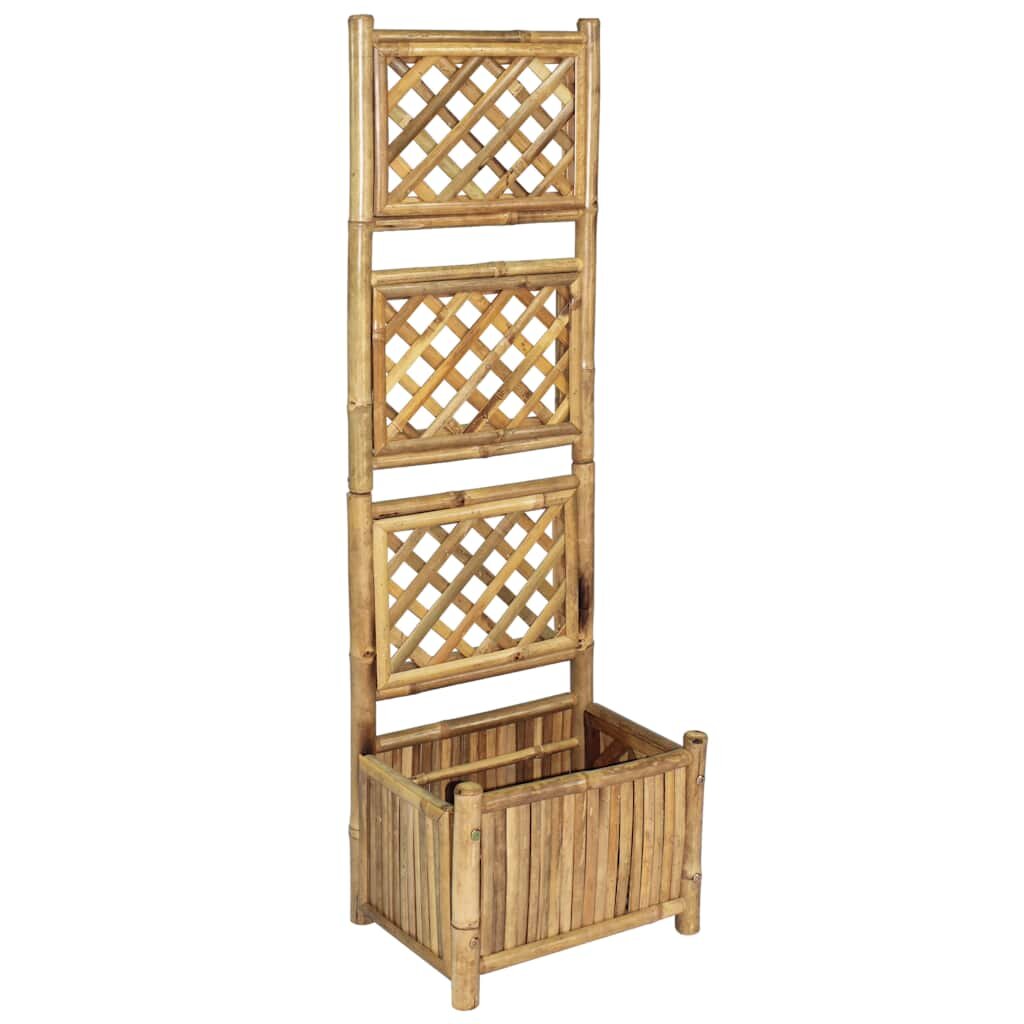 vidaXL Vyvýšený záhon s treláží bambus 40 cm