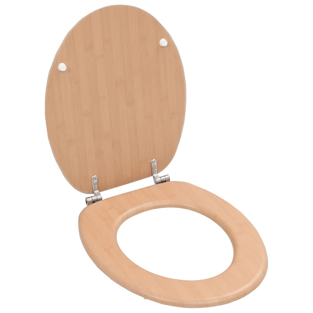 vidaXL WC sedátko s víkem MDF motiv bambusu