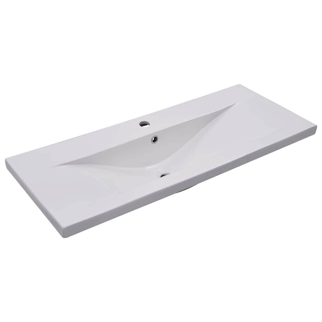 vidaXL Zabudované umyvadlo 101 x 395 x 185 cm keramika bílé