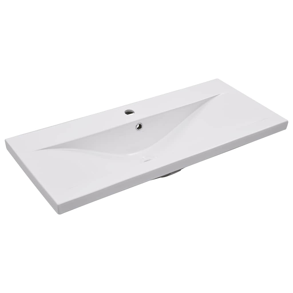 vidaXL Zabudované umyvadlo 91 x 395 x 185 cm keramika bílé