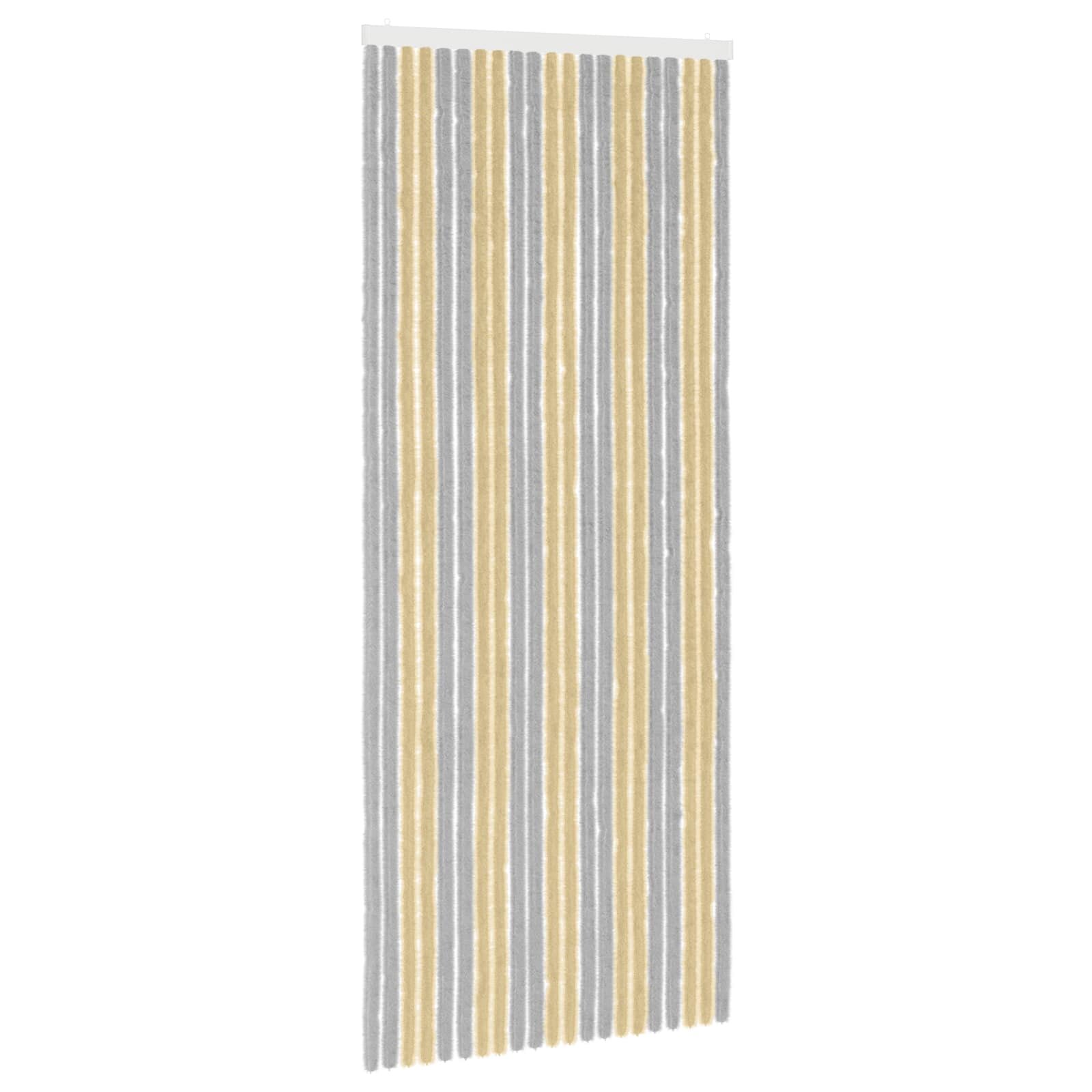vidaXL Záclona proti hmyzu Chenille Šedá a béžová 90 x 220 cm 100% PP