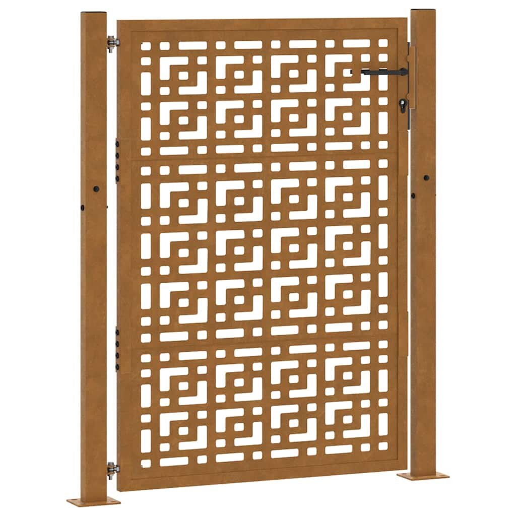 vidaXL Zahradní brána 100 x 125 cm odolná ocel s křížovým designem